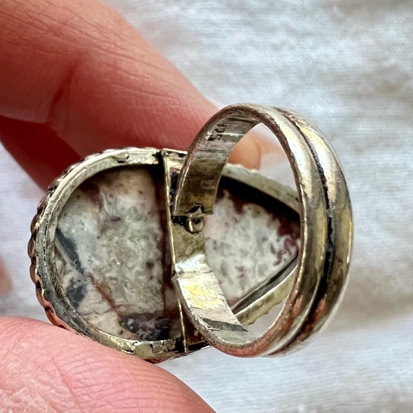 925 Playful Crazy Lace Agate Ring 6 - Picture 7 of 10